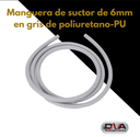Manguera de suctor de 6mm en gris de poliuretano- PU
