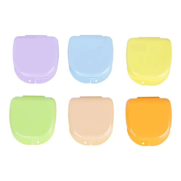 Caja para placas/ortodoncia/dentadura, x 1 Unidad - de colores  - Cotisen