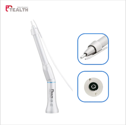 Turbina dental con cabezal recto quirúrgico 1:1 de 20 grados sin LED - irrigacion externa - (Tealth)