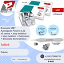 Kit Brackets MBT Autoligado 0,22 - x2 casos + stop estético + stop metálico + Explorador + Brackets demostrativo - Aditek
