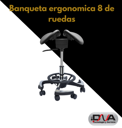 Banqueta Ergonomica 8 Ruedas (Woson) 