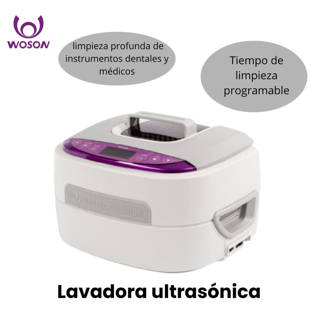 Lavadora ultrasonica 20, con calentador de agua, cuba de 2.5L -Bivolt (Woson)