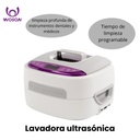 Lavadora ultrasonica 20, con calentador de agua, cuba de 2.5L -Bivolt (Woson)