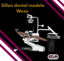 Sillon dental modelo Wozo, movimiento sincrónico+  ultrasonido, tapizado cuero eco, reflector Faro italiano. serie premiun (Woson)