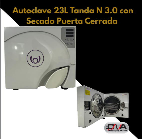 Autoclave 23L Tanda N 3.0 con secado puerta cerrada - unica con 3 Fases de desaireación  (Woson)