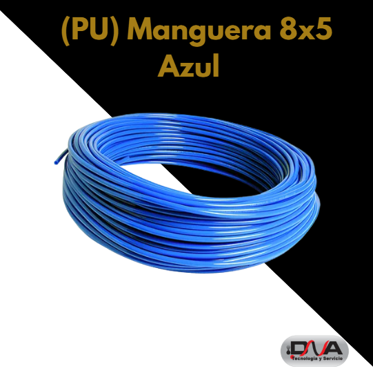 Manguera poliuretano 8x5 mm color azul de alta presión  (Foshan).
