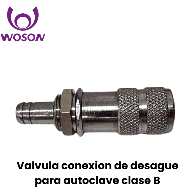 Valvula conexion de desague para autoclave clase B (Woson)