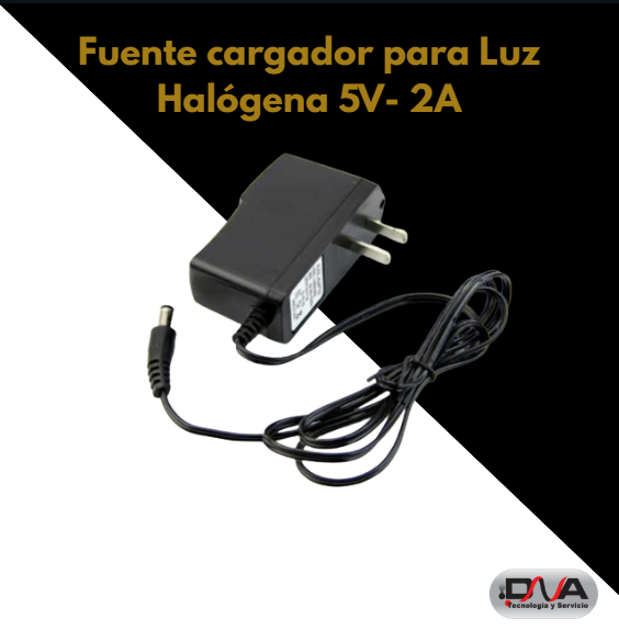 Fuente cargador para Luz Halogena 5V- 2A