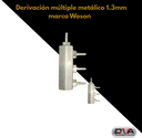 Derivación múltiple metálico 1.3mm marca Woson 