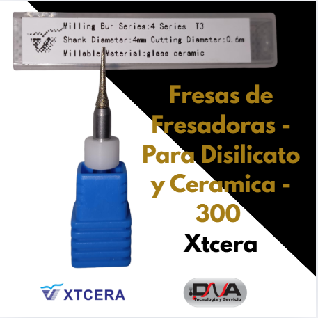 Fresas para fresadora de Disilicato y Ceramica humeda  (xmill 300) - XTCERA