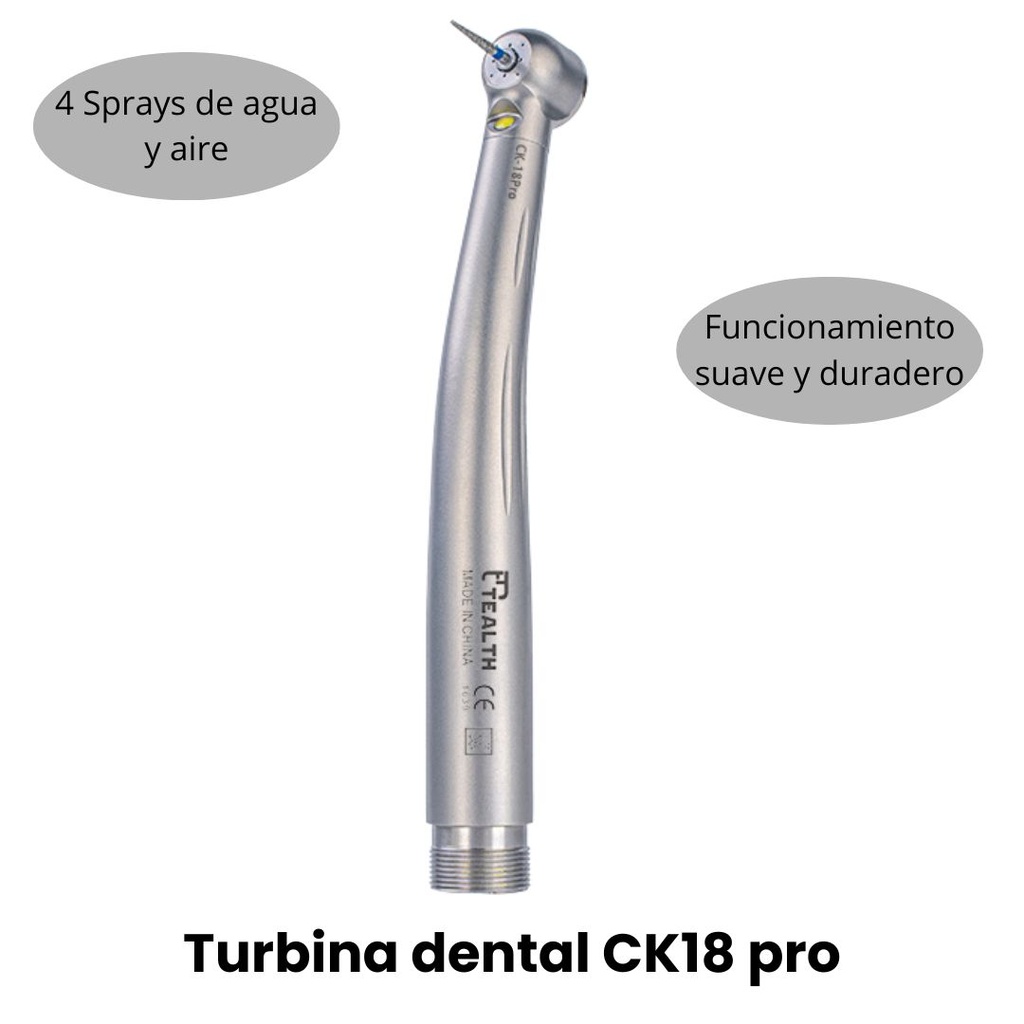  Turbina dental iluminación LED - 4 spray - Tealth  
