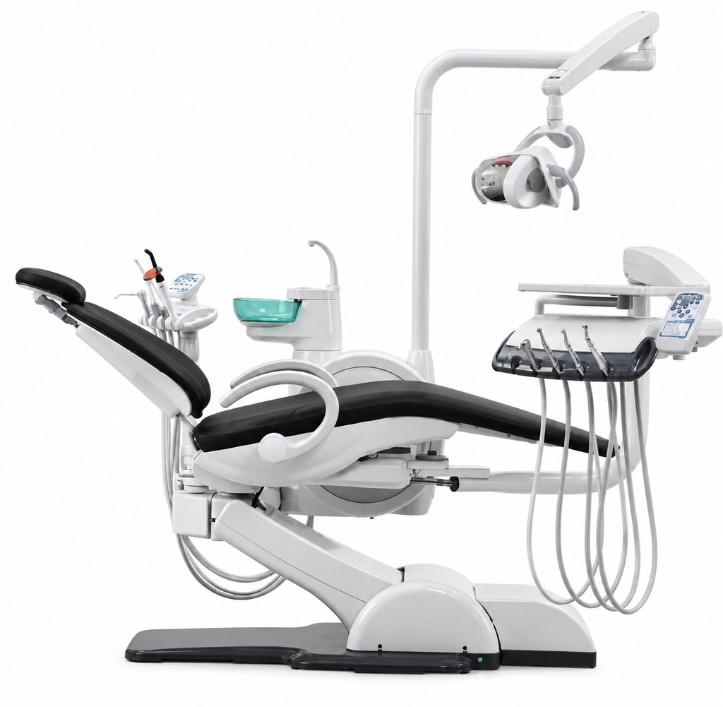 Sillón dental modelo Wovo modelo A2 con reflector Faro led procedencia Italia + ultrasonido * TOP serie (Woson) 