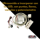 Ultrasonido a incorporar con luz LED, con puntas, llaves, valvulas y potenciometro (Woson)