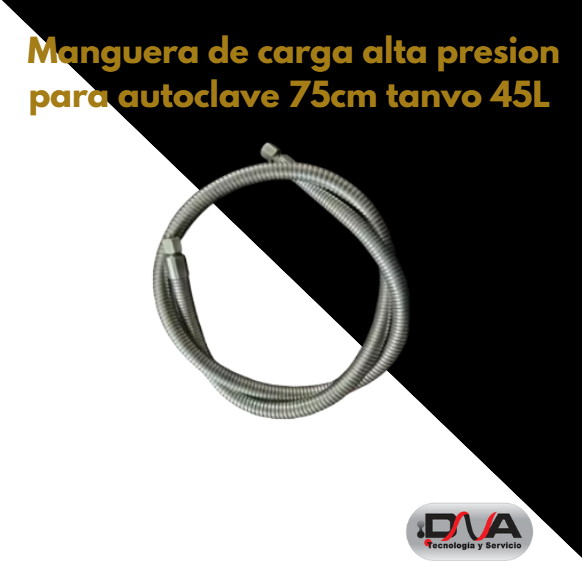 Manguera de carga alta presion para autoclave 75cm tanvo 45L (Woson)