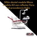 Sillón dental modelo Wovo modelo A2 con reflector Faro led procedencia Italia + ultrasonido * TOP serie (Woson) 